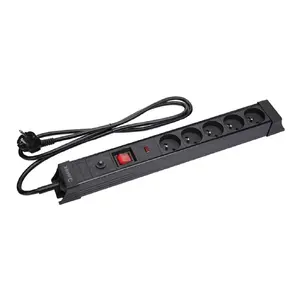 Power strip Hawk HWPS502BK 1.5 m cable, 5 outlets, surge protection