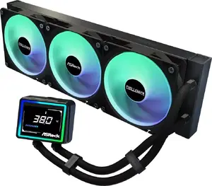 CPU cooler ASRock Challenger 360 Digital ARGB Black — 360mm liquid AIO, ARGB lighting, radiator-mounted fans