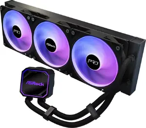 CPU cooler ASROCK Pro 360 ARGB Black — ASROCK model 90-APRA36-BAAGA6, 360mm AIO liquid cooler, ARGB lighting