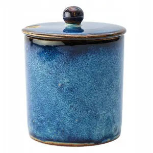 Сахарница с крышкой Yermos DEEP BLUE 220 мл стеклянная