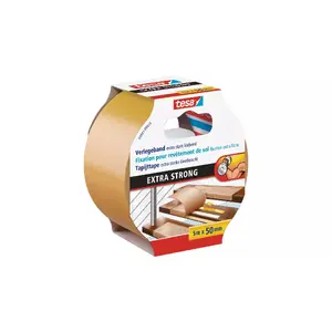 Mounting tape Tesa 5681, 5 m length, 50 mm width, brown/white