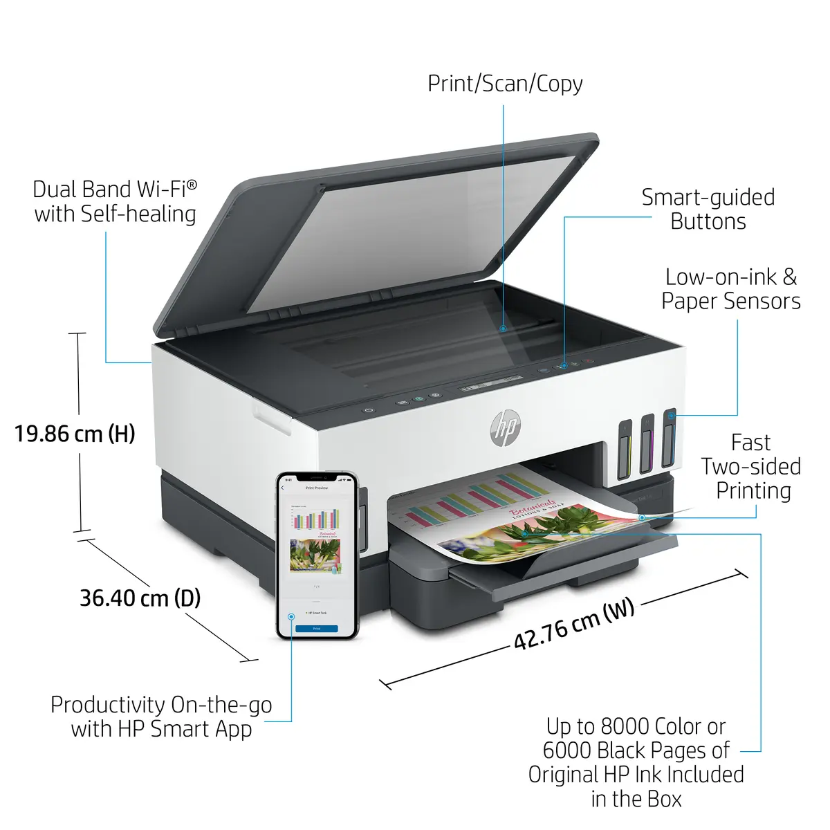 HP Smart Tank 7008 Bezvadu daudzfunkciju printeris Photo 8