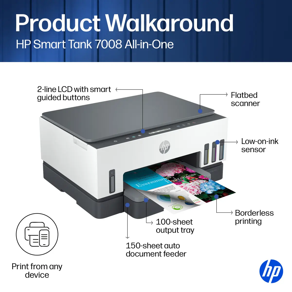 HP Smart Tank 7008 Bezvadu daudzfunkciju printeris Photo 14