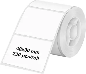 Label roll Olympia 40 mm x 30 mm white, 230 labels (6320)