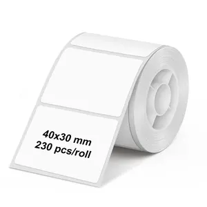 Self-adhesive printer labels Olympia 6322, transparent, 4 x 3 cm, 230 labels