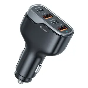 Car charger TRACER TRAADA47769, 2× USB-C, 33 W, 12–24 V, fast charging, black