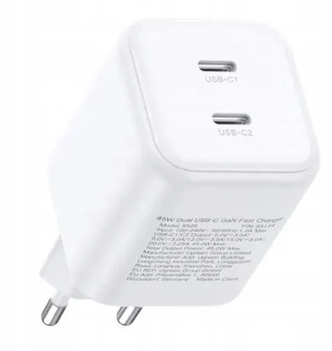 UGREEN Dual USB-C GaN 45W lādētājs