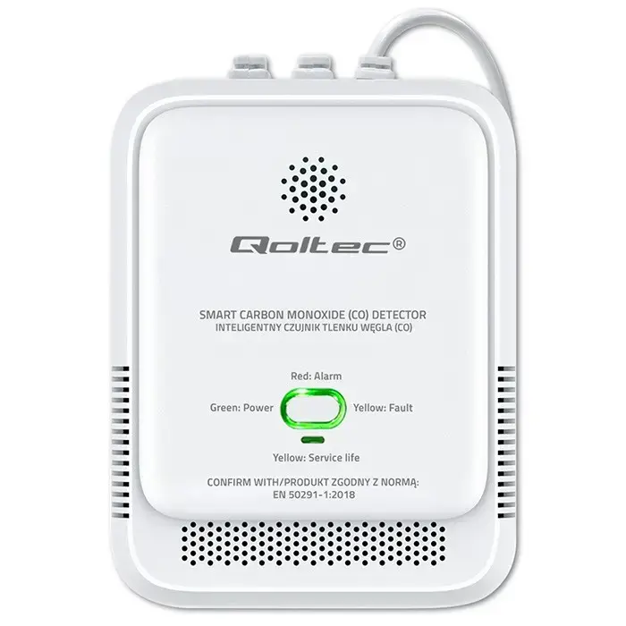 CO detector QOLTEC 52576 — 85 dB carbon monoxide alarm Photo 2