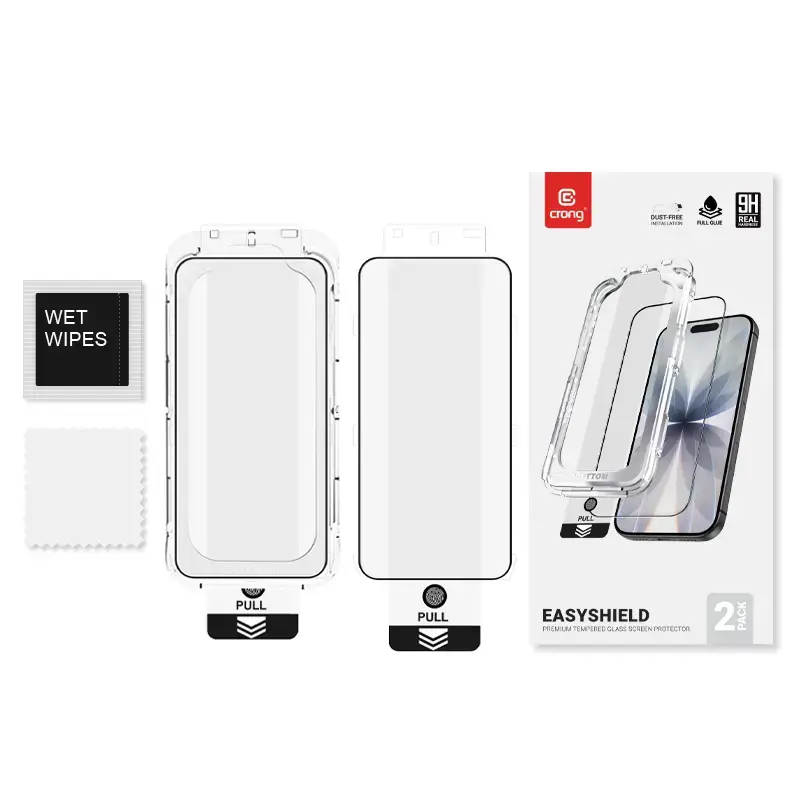 Crong EasyShield 2-Pack закалённое стекло для iPhone 17 / 17 Pro Photo 2