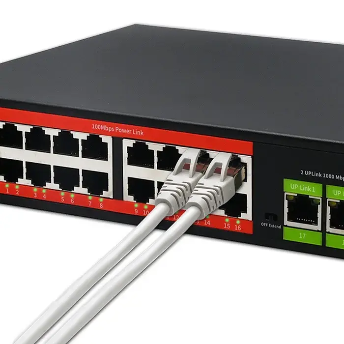 QOLTEC Ethernet PoE Switch 16xRJ45 2xRJ45 1xSFP Photo 2