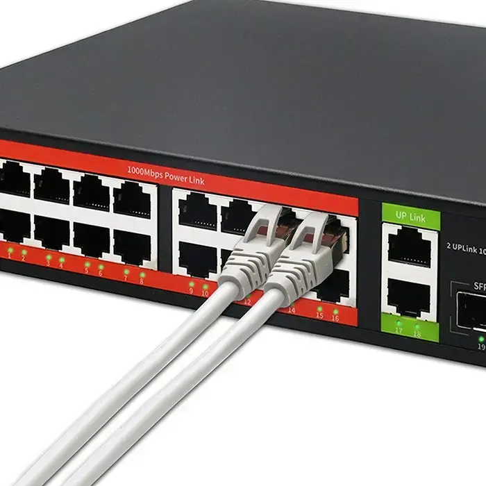 QOLTEC 52292 Gigabit PoE Switch 16xRJ45 2xSFP Photo 2