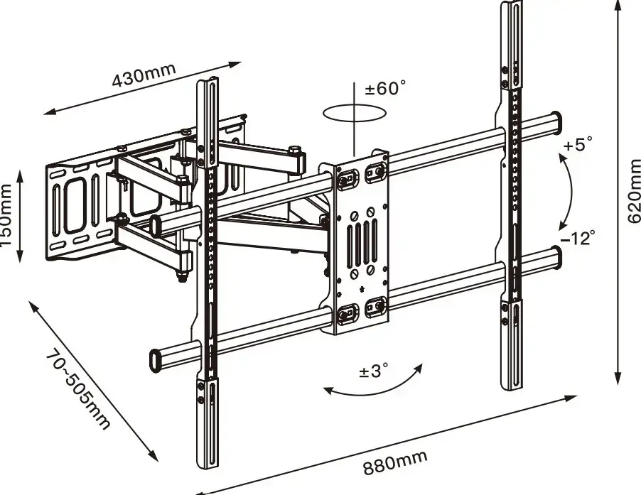 TV mount TB TB-854 for TVs up to 100 in Photo 2
