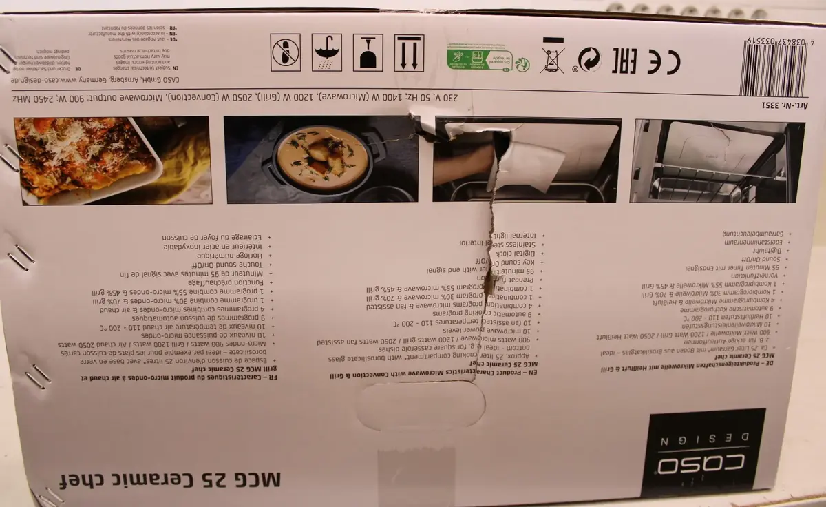 Caso MCG 25 microwave oven — 25 L, 900 W Photo 3