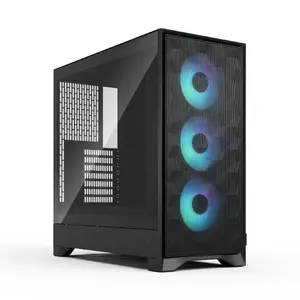 Datora korpuss Fractal Design Pop 2 Air Black TG RGB Midi Tower — ATX/Micro‑ATX/Mini‑ITX, 3x120 mm priekšā, 1x120 mm aizmugurē, 2.5" + 3.5" vietas
