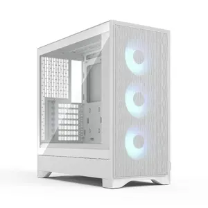 Fractal Design Pop 2 Air White TG RGB Midi Tower PC case — ATX/Micro‑ATX/Mini‑ITX, tempered glass, 3x120mm front fans