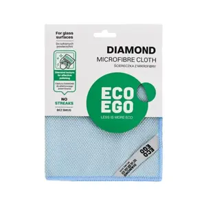 Microfiber cloth ECO EGO DIAMOND — reusable cleaning cloth for surfaces, lint-free, absorbent
