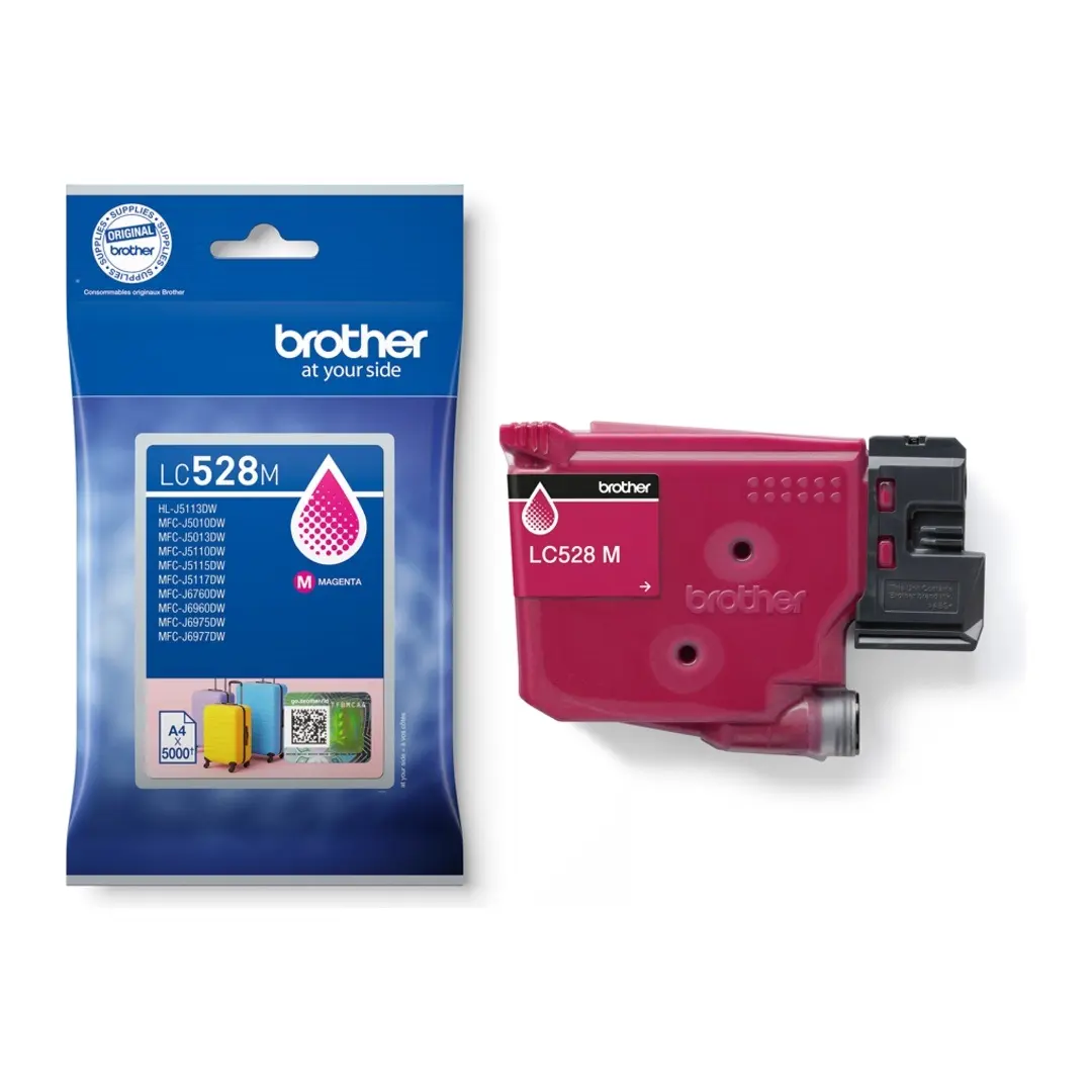 Brother LC528M oriģinālā magenta tintes kasetne