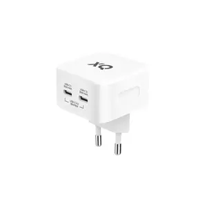 Сетевое зарядное устройство FreeNet GaN 35 Вт с 2x USB‑C портами, белое
