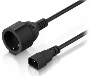 Barošanas adaptera kabelis UBIQUITI C14 uz Type F (Schuko) — UACC-CABLE-C14-SK-F