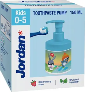 Zobu pasta Orkla JORDAN Kids 0–5, bērnu bezflūora formula, 150 ml