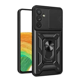 Armēts telefona maks iLike priekš Samsung Galaxy A14 — aizsardzība kamerai, melns