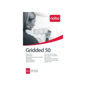 Flipchart pad NOBO 650×955 mm squared, 50 sheets, white
