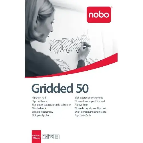 Flipchart pad NOBO 650×955 mm, squared, 50 sheets Photo 2