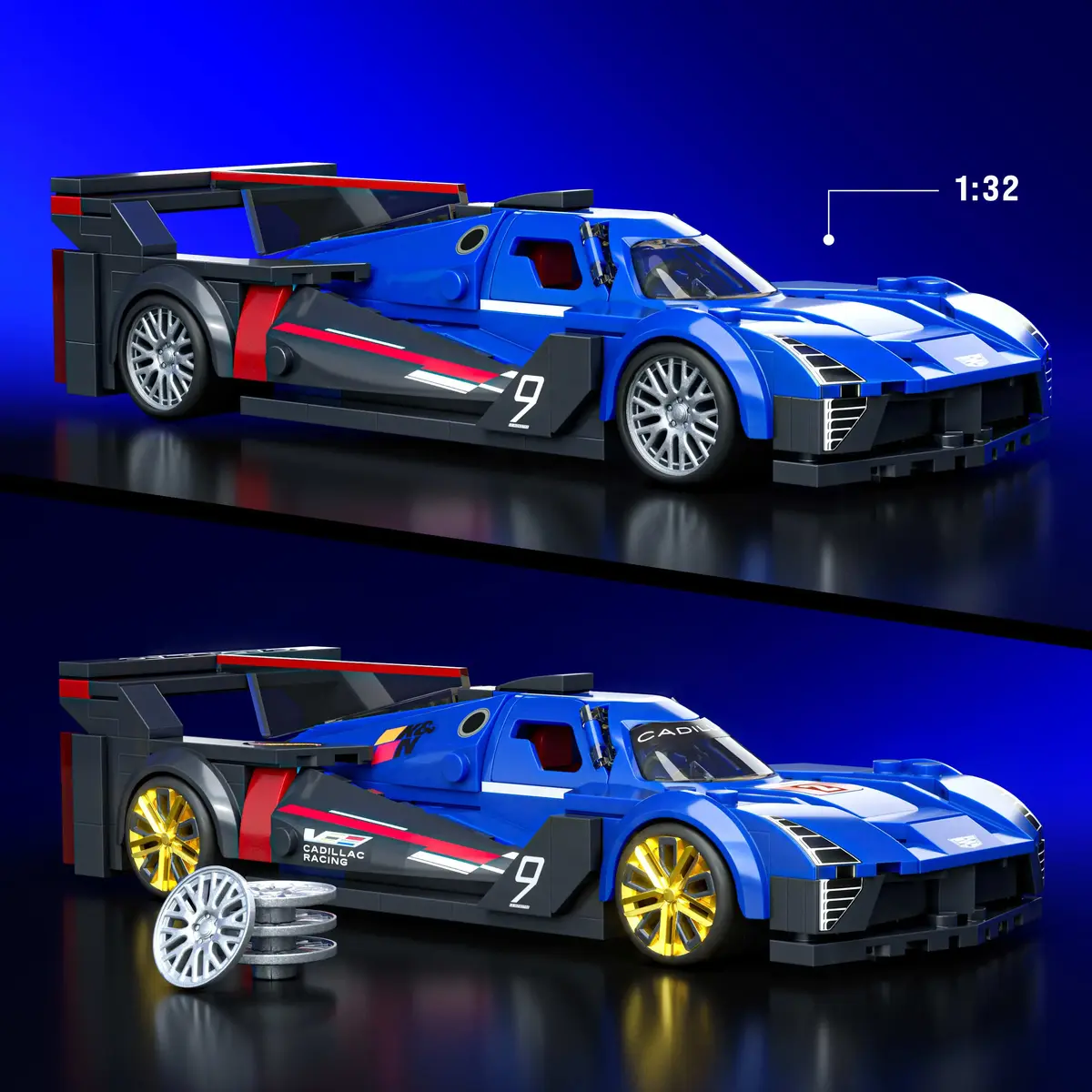 Конструктор MEGA Mattel Brick Shop Hot Wheels Cadillac GTP Photo 3