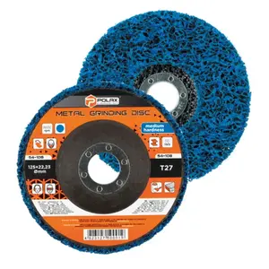 Grinding disc for rust and paint removal Polax T27 125 mm blue medium hardness