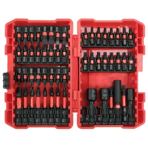Bit set for impact drivers YATO YT-04617, 54 pcs, S2 steel bits, 1/4" hex holder, 60 mm adapter, magnetic tips