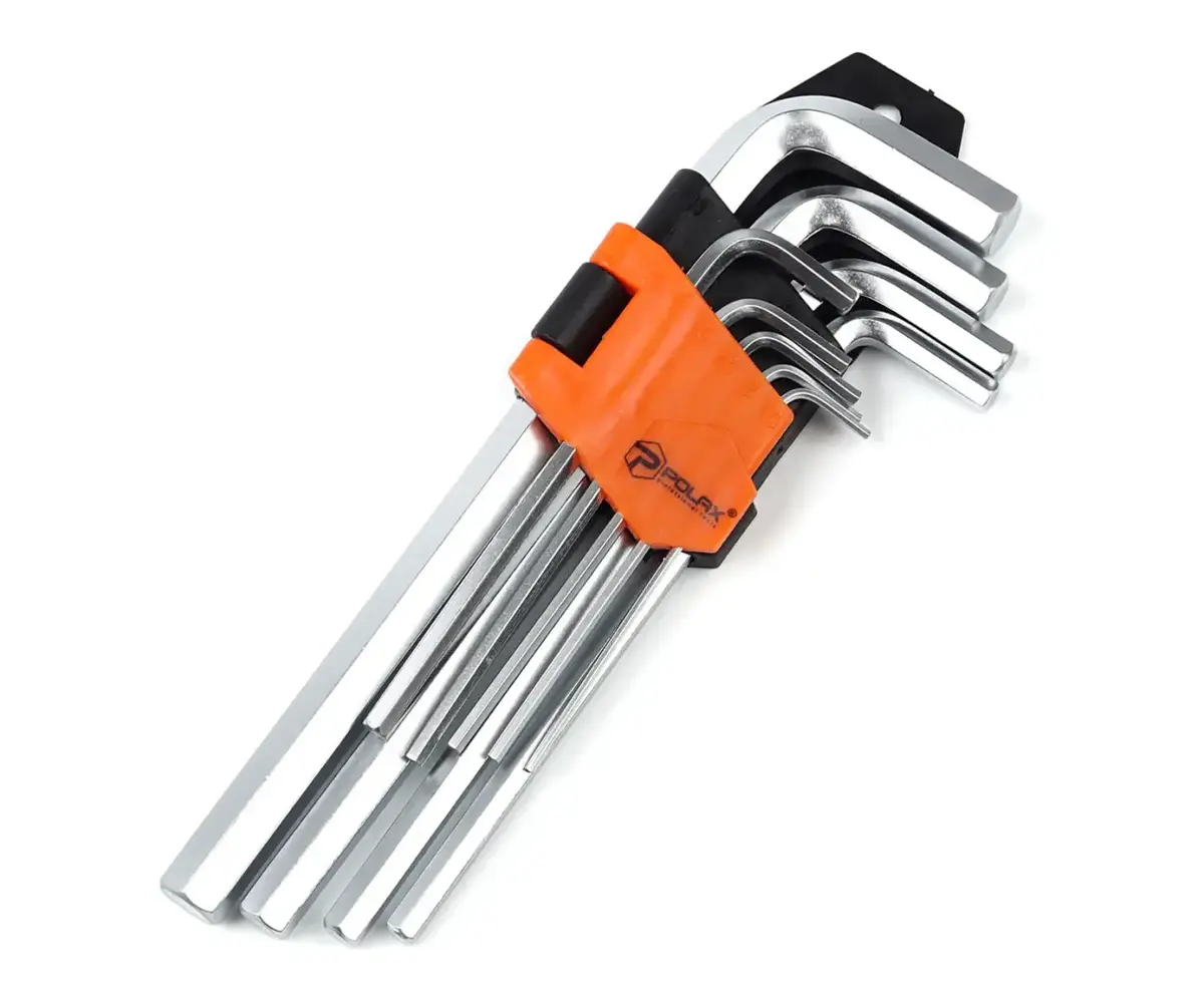 Hex key set Polax 9 pcs 1.5–10 mm CrV Photo 2