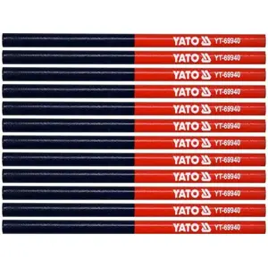 Столярный карандаш YATO YT-69940 — синие и красные грифели, карандаши синего и красного цвета