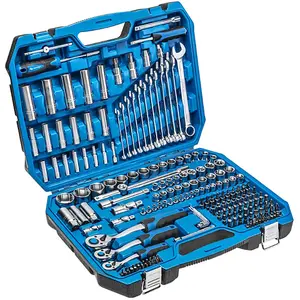 Tool set HOGERT HT1R444 — 222 pieces, assorted hand tools and accessories
