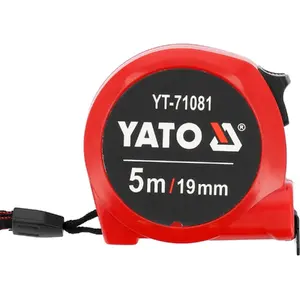 Measuring Tape YATO YT-71081 — 5 m length, 19 mm steel tape, ABS rubber case