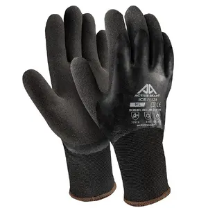 Divslāņu siltie cimdi ar lateksa pārklājumu Active Gear ICE I1130, izmērs 11/XXL