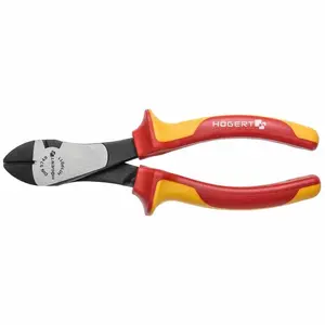 Side-cutting pliers HOGERT VDE 1000V 180mm, insulated handles, model HT1P911