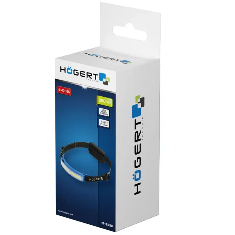 HOGERT HT1E428 galvas lukturis COB XPG USB Photo 3