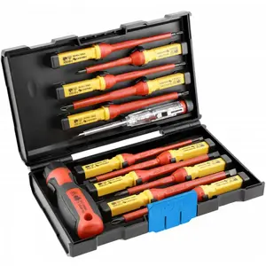 Insulated screwdriver set HOGERT HT1S997 — 13 pieces, 1000V rated