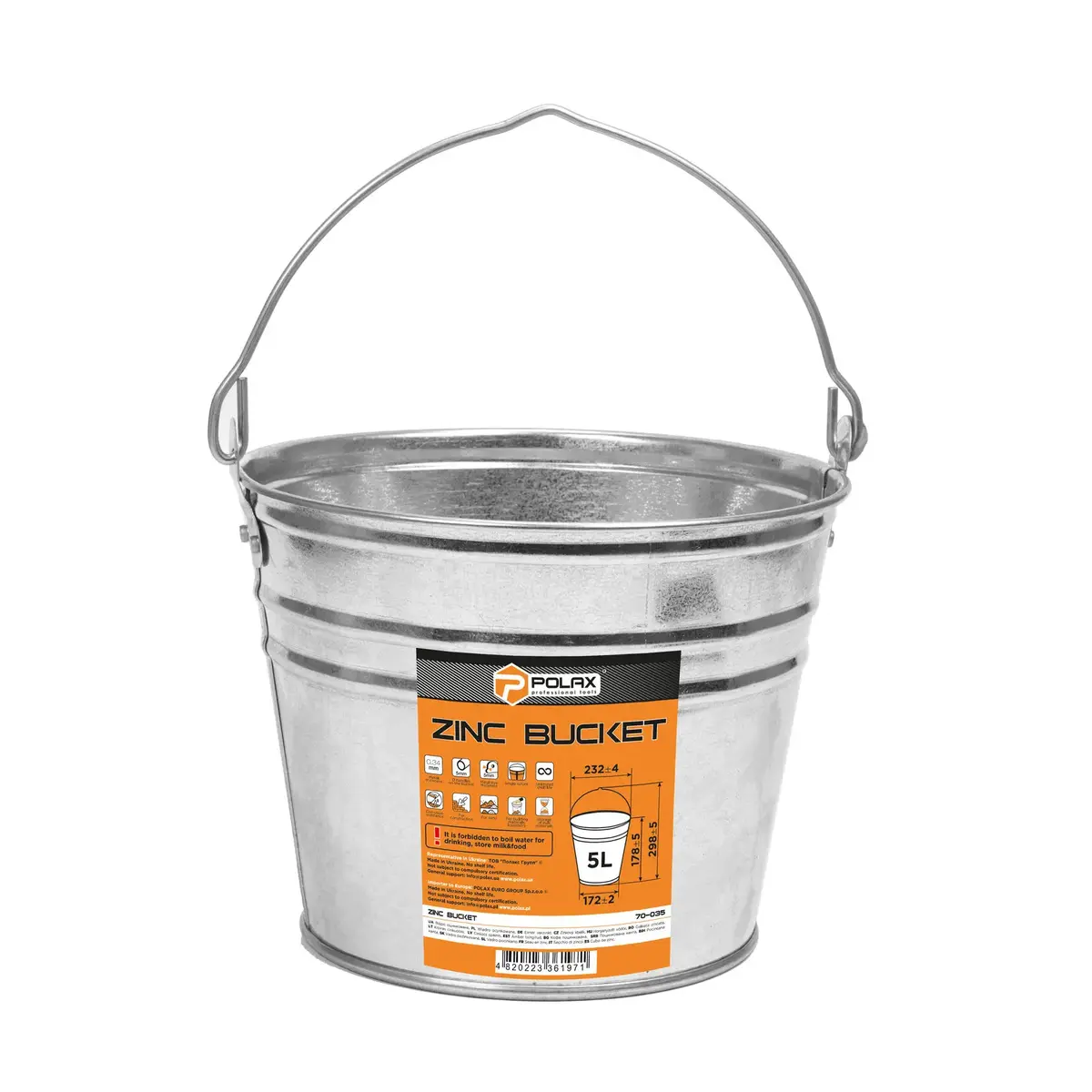 Cinkots spainis Polax 5 l 70-035 Photo 2
