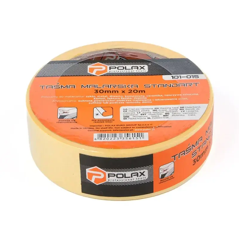 Бумажная клейкая лента Polax 30 мм x 20 м Photo 3