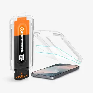 Caurspīdīgs stikla ekrāna aizsargs Spigen GLAS.tR EZ Fit Pro HD Samsung Galaxy S25 FE, alumīnosiilikāts, 6.7", 2 gab.