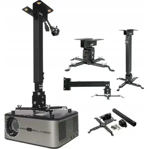 Projector mount zenwire 4-in-1 ceiling and wall bracket for projectors up to 25 kg, black