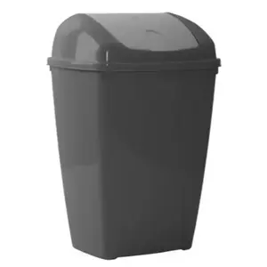 Trash bin Tammer Brands NORD CLEAN with swing lid, 25 L, grey