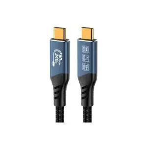 USB-C/Thunderbolt cable PREMIUMCORD USB4 Version 2.0 80Gbps 16K@60Hz 240W, 0.8 m