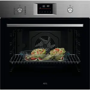 Built-in electric oven AEG Series 5000 OU5PB40SM — 72 L, A++, pyrolytic, black/stainless steel