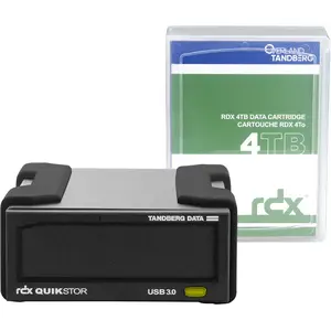 RDX external drive kit Tandberg Data O-T with 4 TB HDD, USB 3.2 Gen 1, black, sustained 260 MB/s