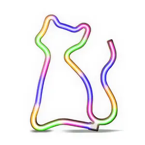 Light decoration figure SBS LUNEONCAT — multicolour, 1 bulb, battery/USB, AA, 230×160×15 mm