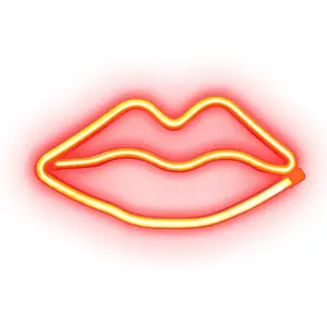 LED decorative light SBS Red Lips Glow LUNEONKISS — USB powered, 260×130×15 mm, indoor decorative lip shape