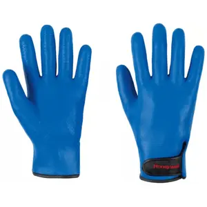 Перчатки рабочие Honeywell DEEPBLUE из полиамида, размер 9, нитрильное пенное покрытие, универсальные