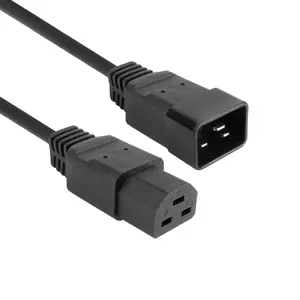 Powercord ACT C20–C21 IEC60320 black 1 m, 250 V 16 A